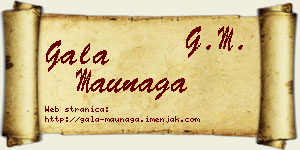 Gala Maunaga vizit kartica